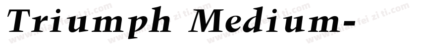 Triumph Medium字体转换